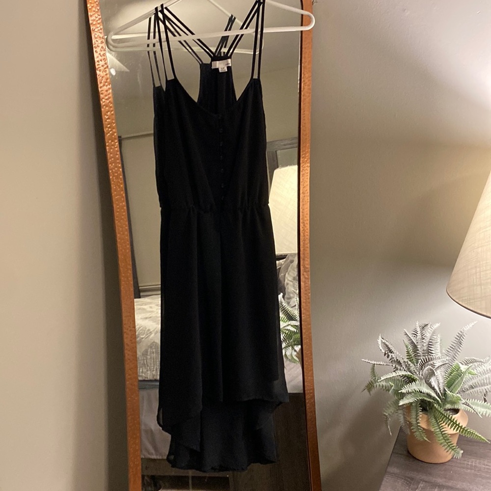 Garage high-low black dress